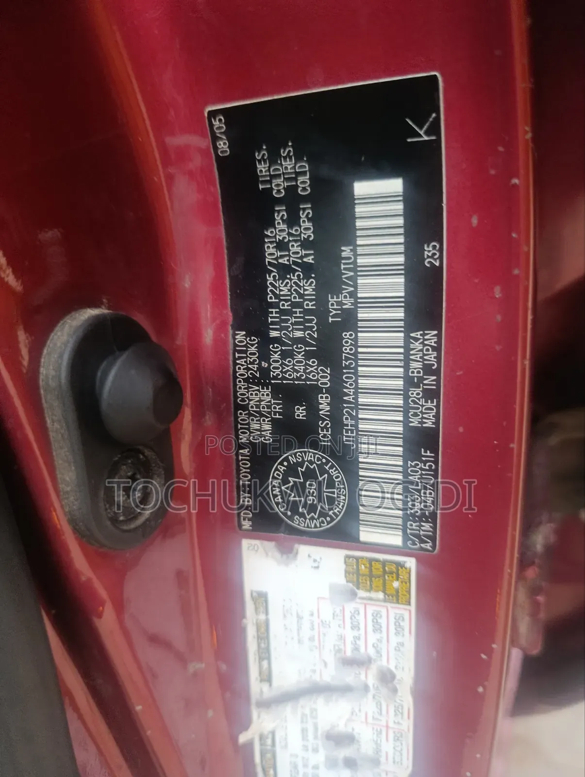 Toyota Highlander 2006 Red