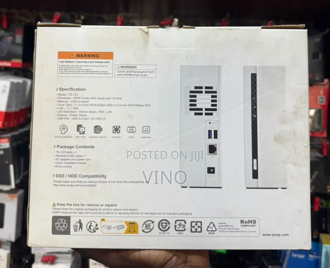 QNAP TS-133 1-Bay Home NAS, a Network