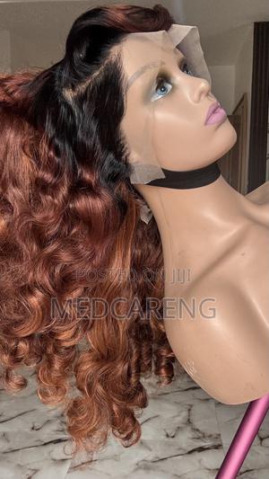 Dark Root Cajun Bouncy Frontal Wig