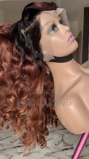 Dark Root Cajun Bouncy Frontal Wig
