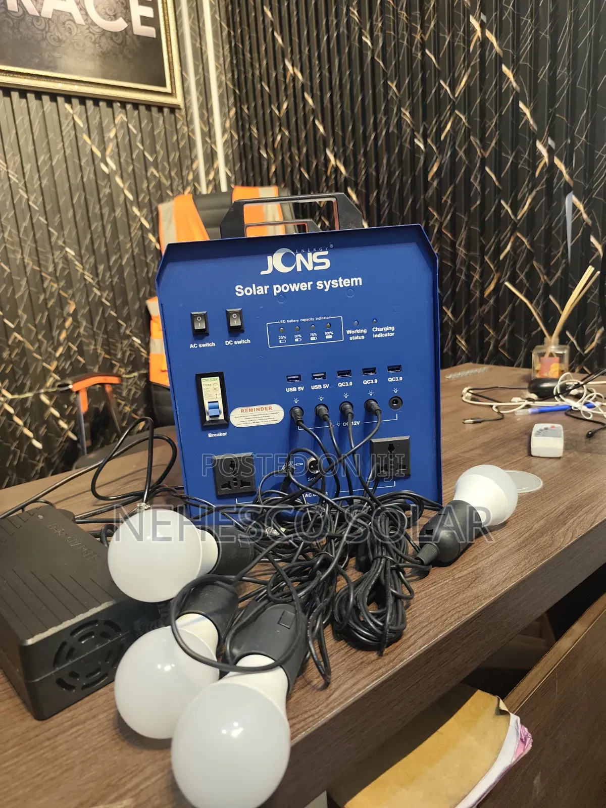 JCNS 1800W Solar Generator + 540W Panel – Powerful Backup
