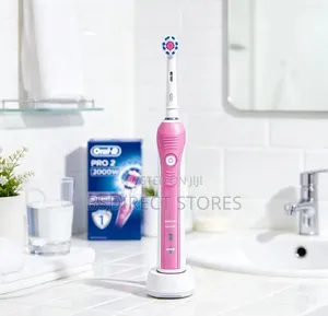 Oral-B 2000W 3D White Electric Rechargeable Toothbrush, Pink