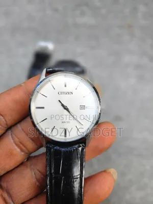 Citizen Quartz Mens Watch, Stainless Steel With Leather Strap