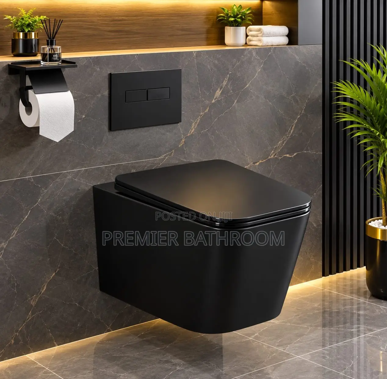 Twyford Conceal WC Black