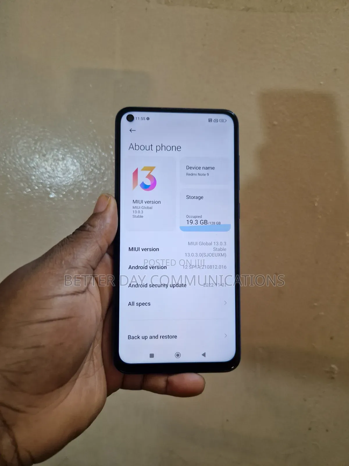 Xiaomi Redmi Note 9 128 GB Blue