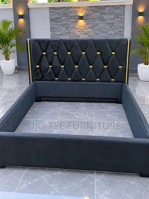 A Well Made 6 by 6 Padded Leather Bed Frame