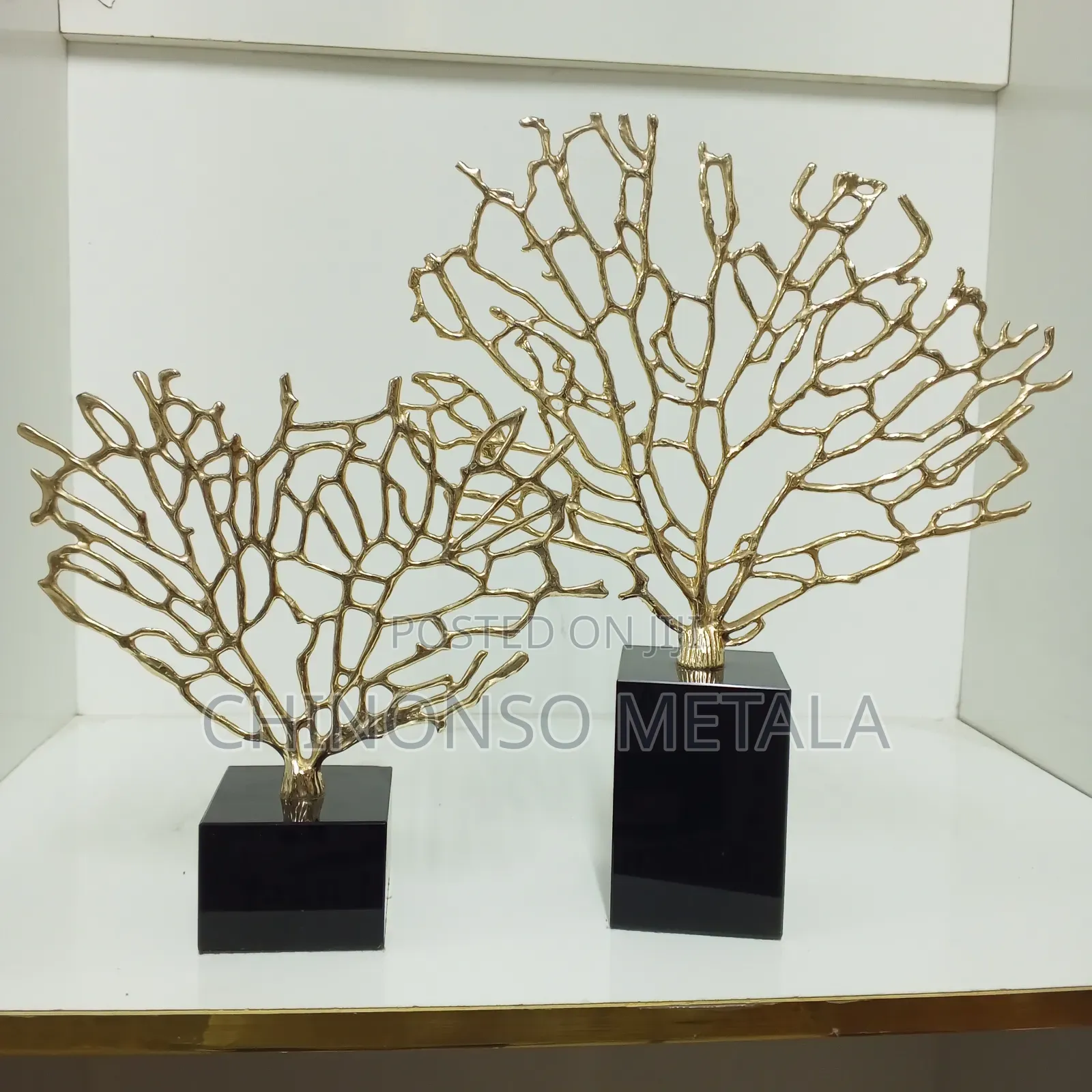 Set of 3in1 Quality UK Metal and Marble Decor