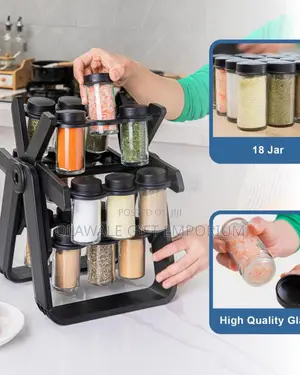18pcs Rotating Spice Jar