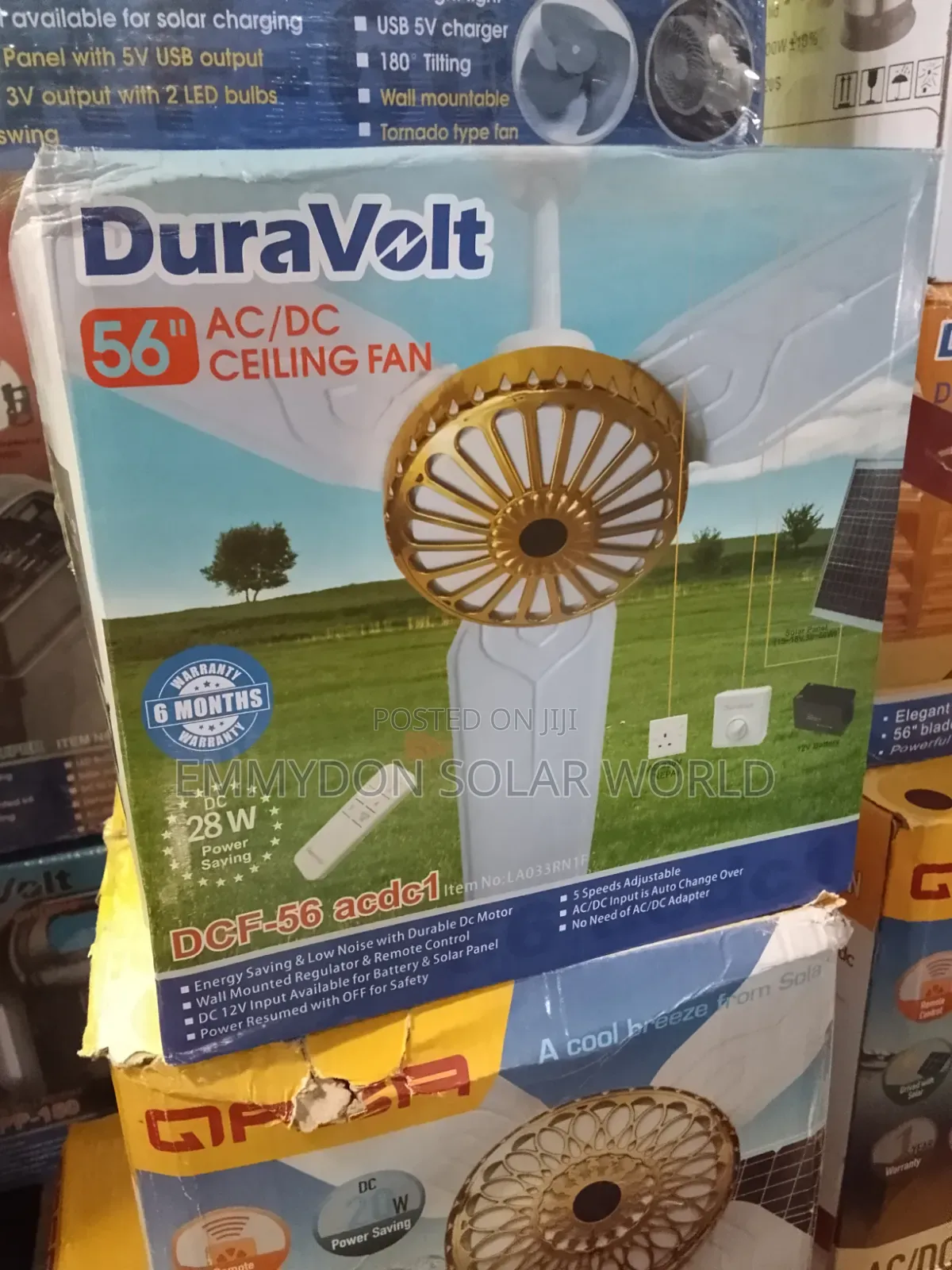 Dura Volt 56'AC/Dc Ceiling Fan