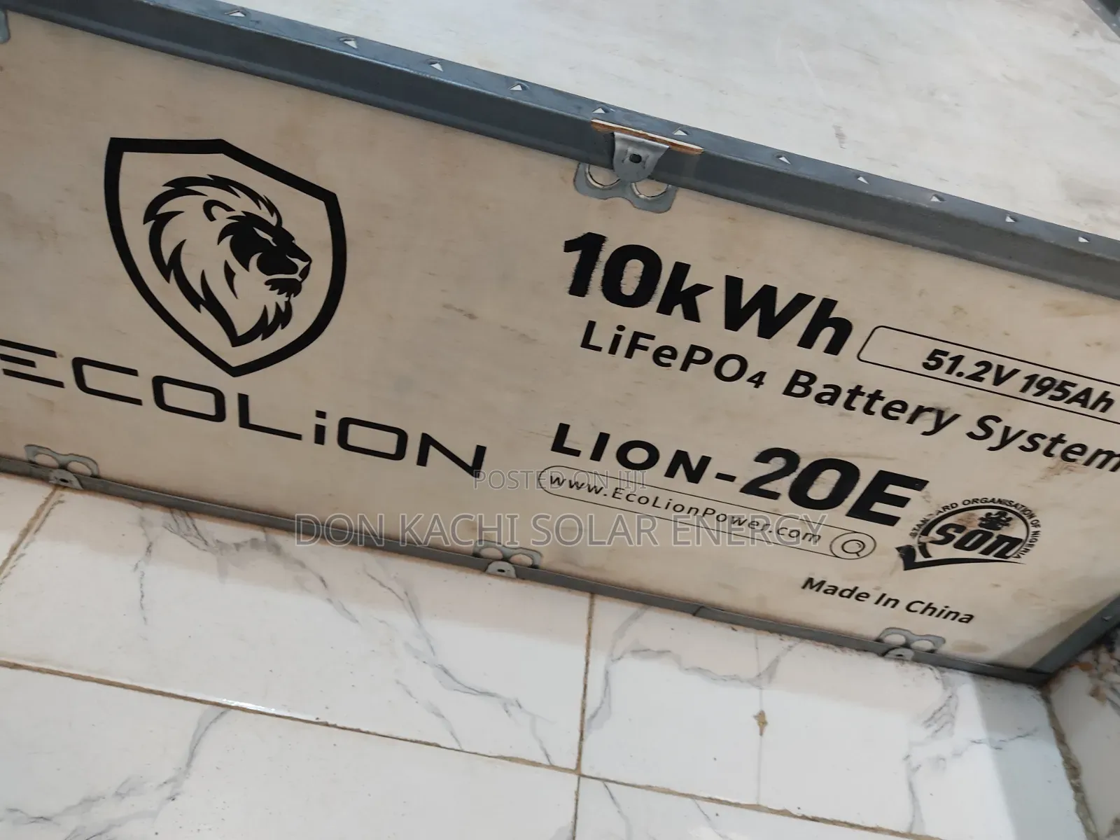 10kwh 48v Ecolion Lithium Ion Battery. Available