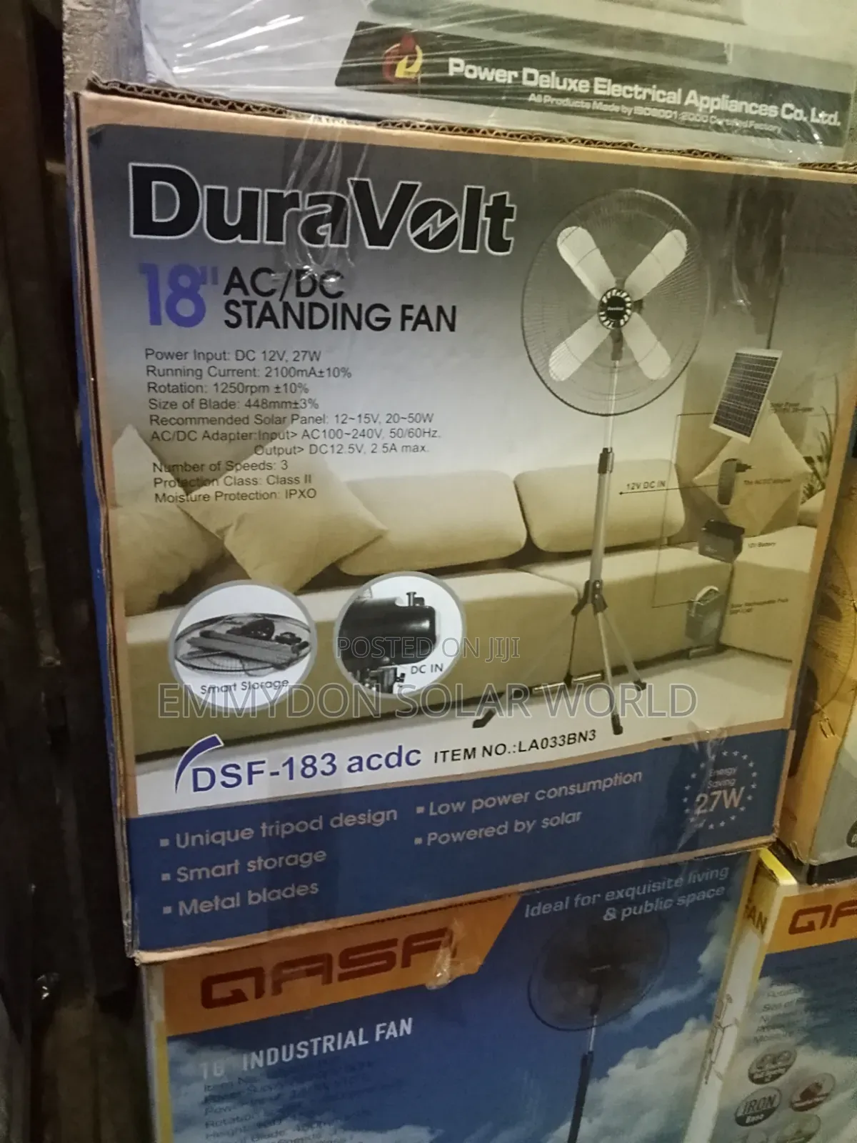 DURA VOLT AC/DC Standing Fan 18inches