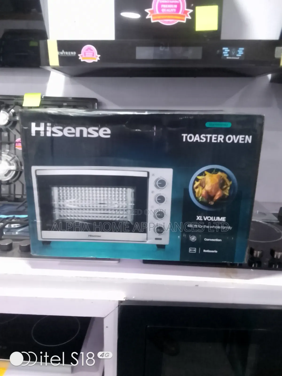 Hisense Toaster Oven 48L Silver Colour