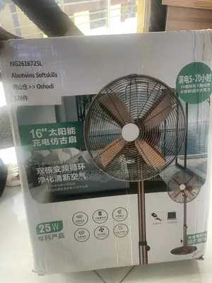 Solar Rechargeable Golden Fan
