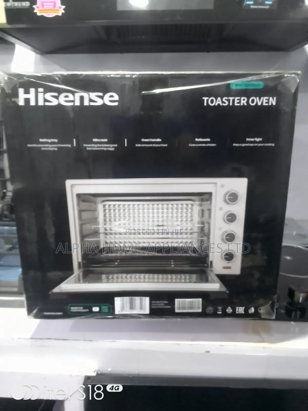 Hisense Toaster Oven 48L Silver Colour