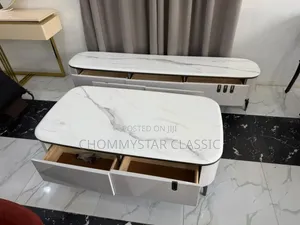 Centre Table and TV Stand (White)