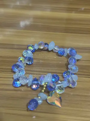 Blue Crystal Heart Bracelet 