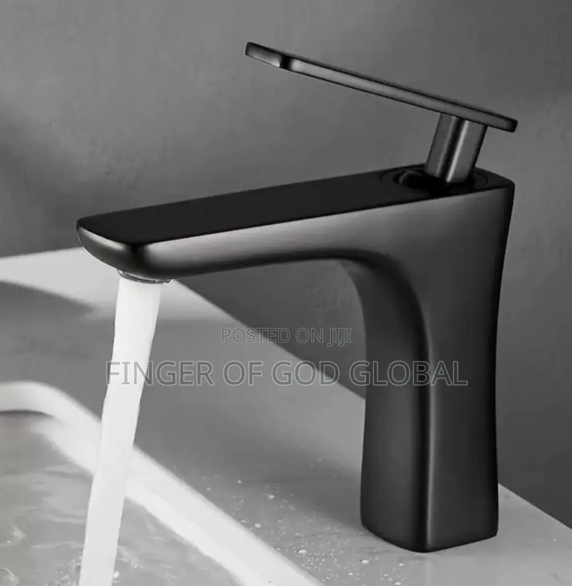 Black Basin Mixer Tap