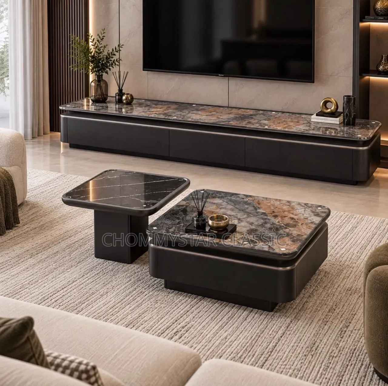 Brown and Gray Centre Table