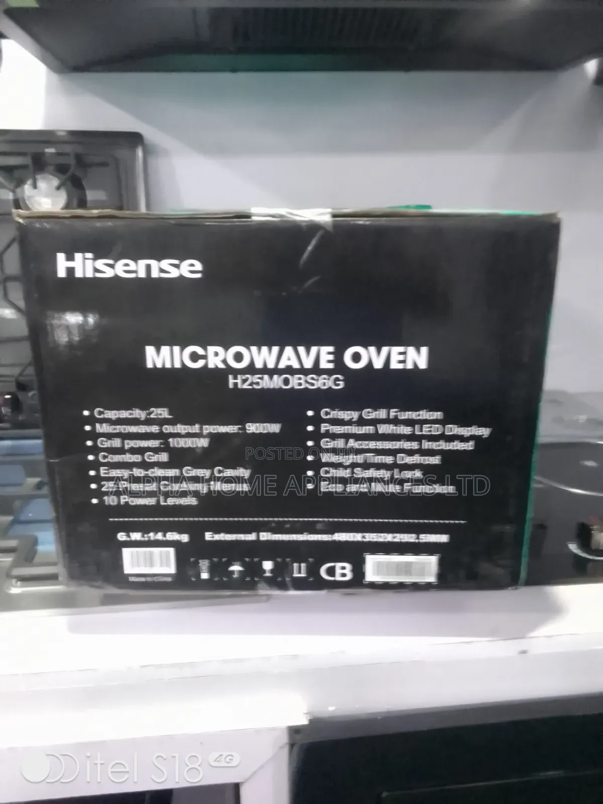 Hisense Microwave Oven Digital 25L Black Colour