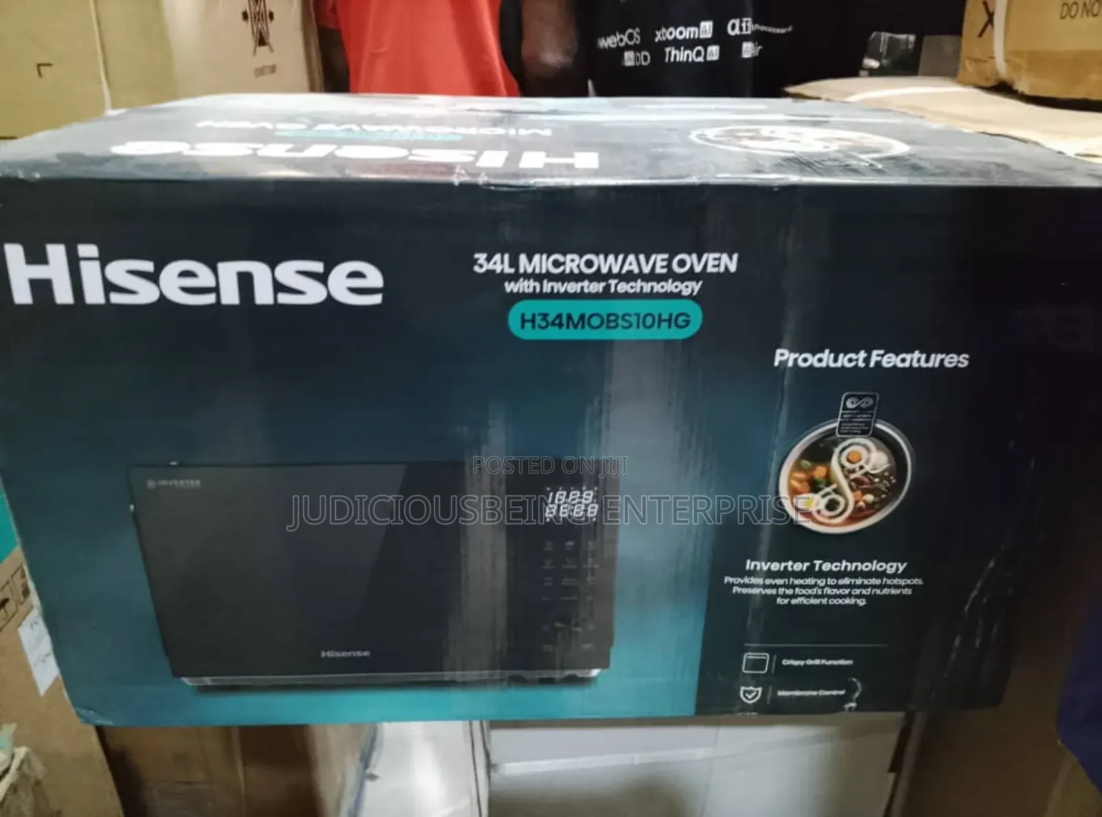 34L Digital Hisense Inverter Microwave