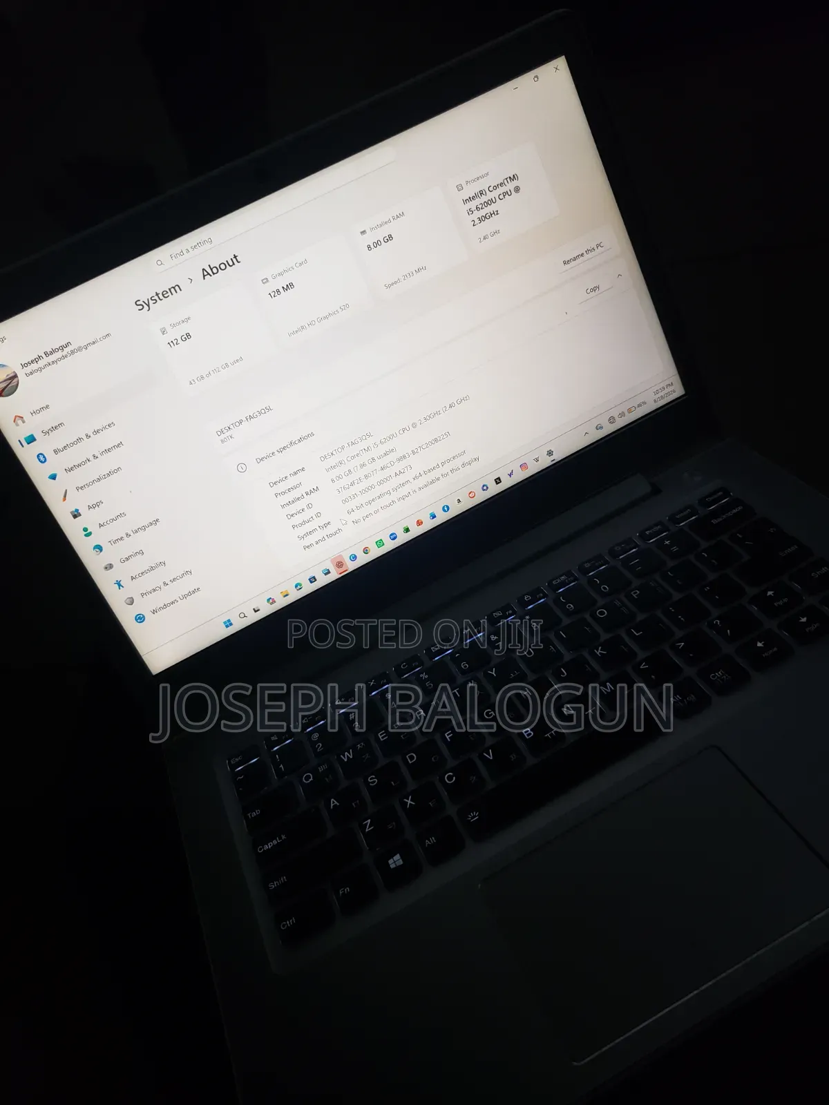 Laptop Lenovo Ideapad 3 8GB Intel Core i5 SSD 128GB