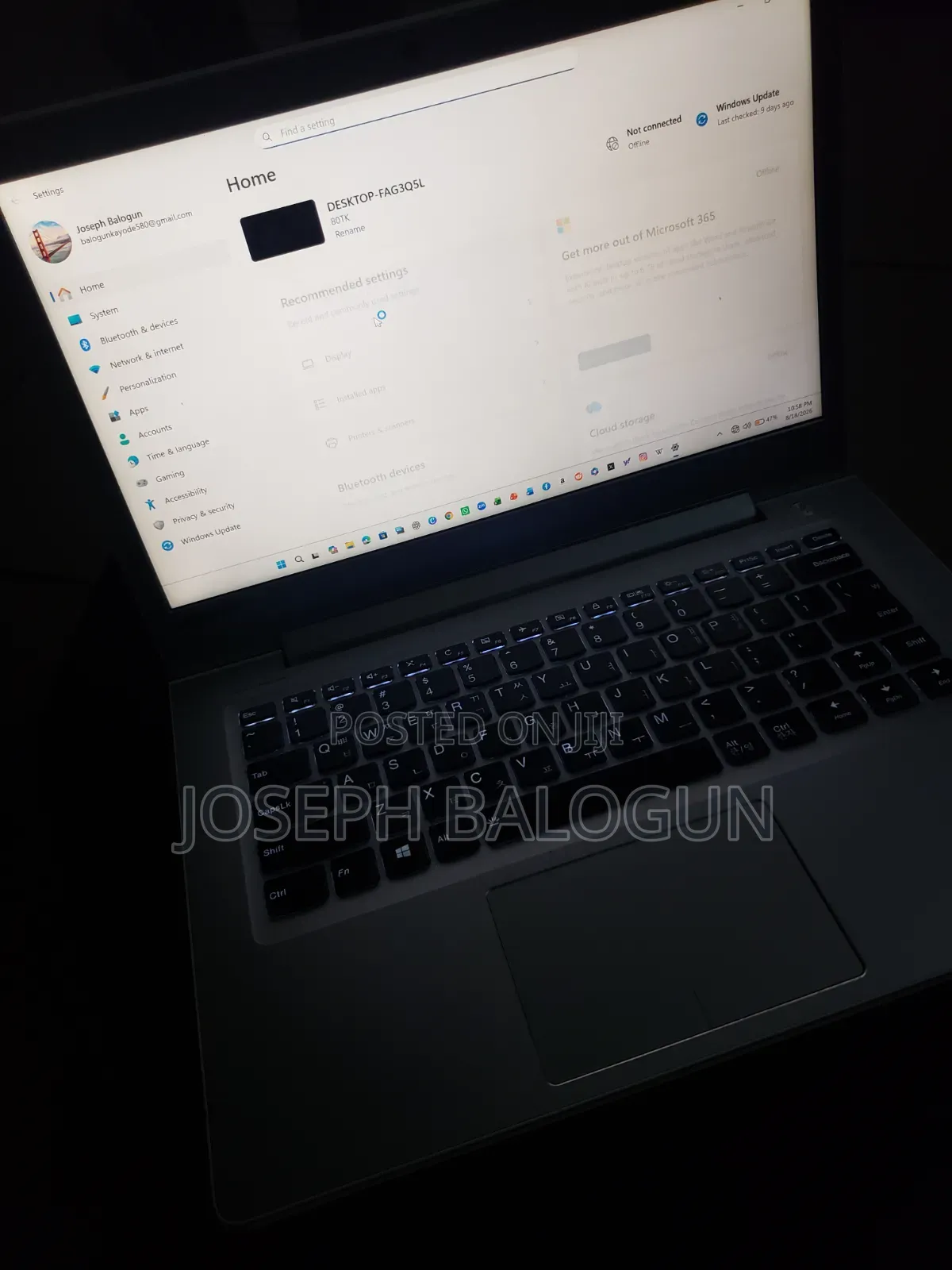 Laptop Lenovo Ideapad 3 8GB Intel Core i5 SSD 128GB