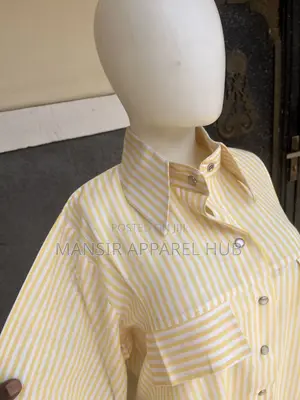 Stripe Material Gown