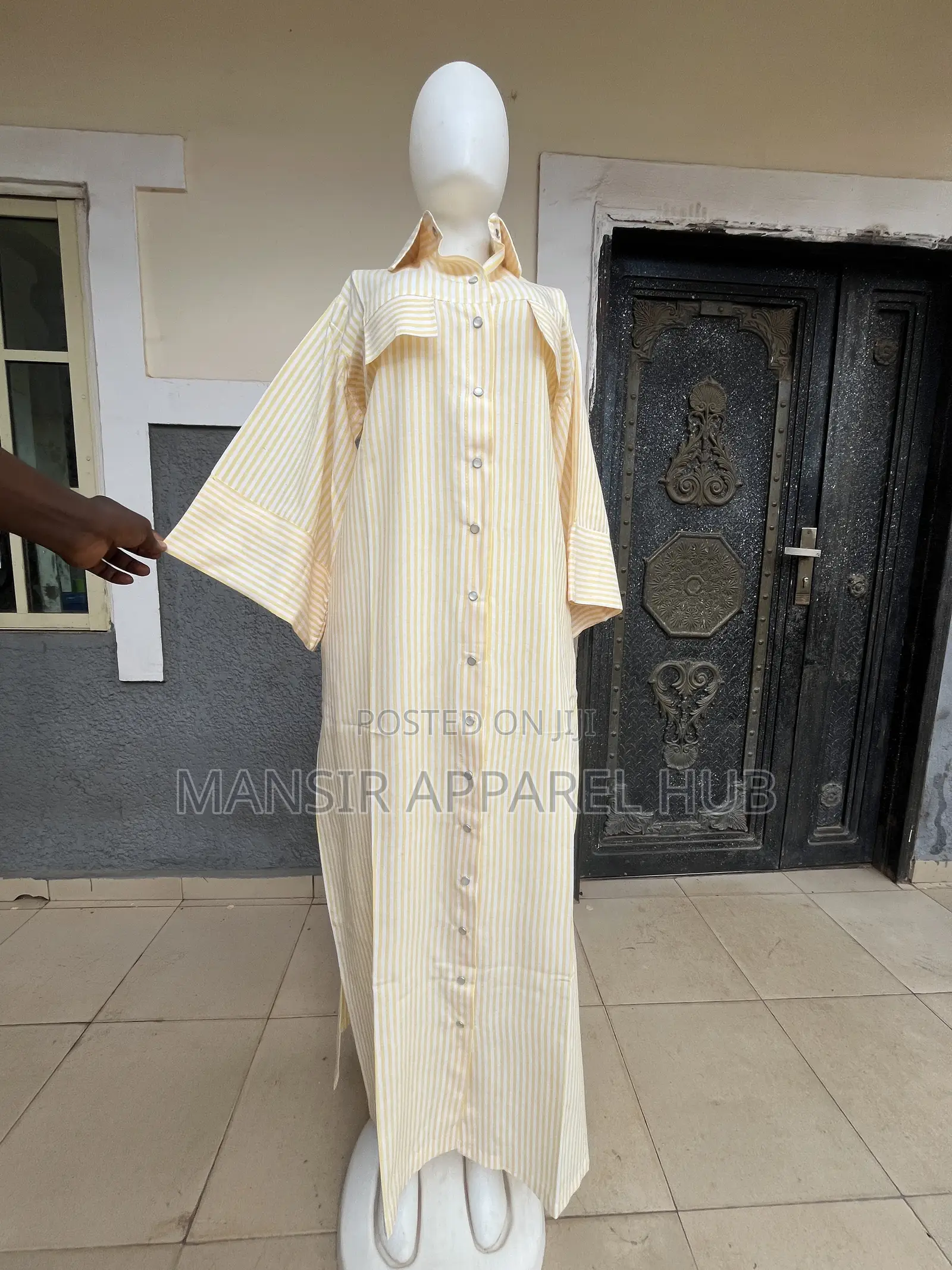 Stripe Material Gown
