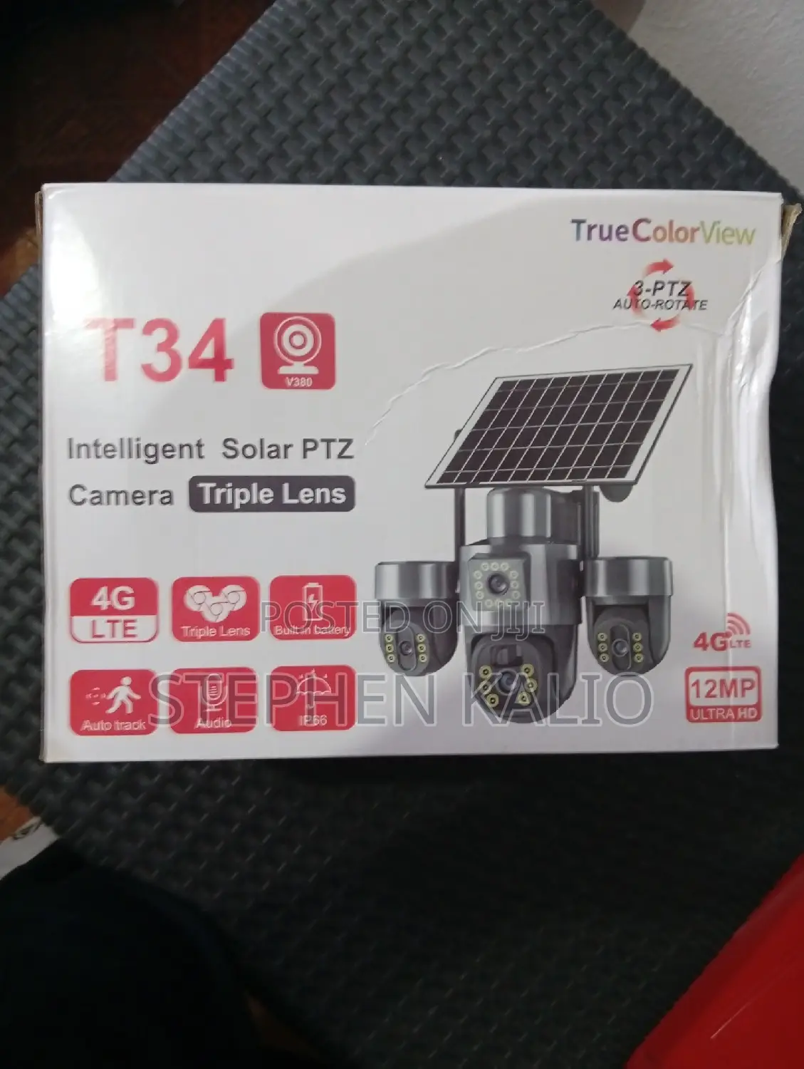 T34 Intelligence Solar Triple Lens CCTV