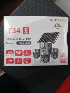 T34 Intelligence Solar Triple Lens CCTV