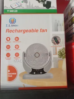 ZL Solar Rechargeable Table Fan