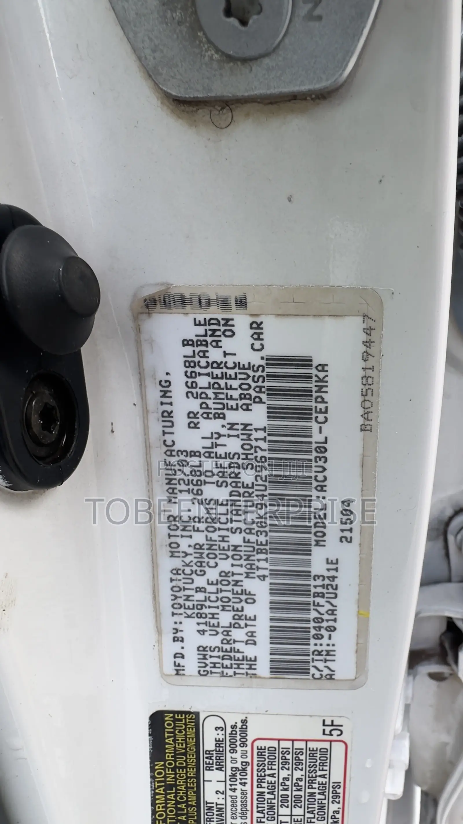 Toyota Camry 2004 White