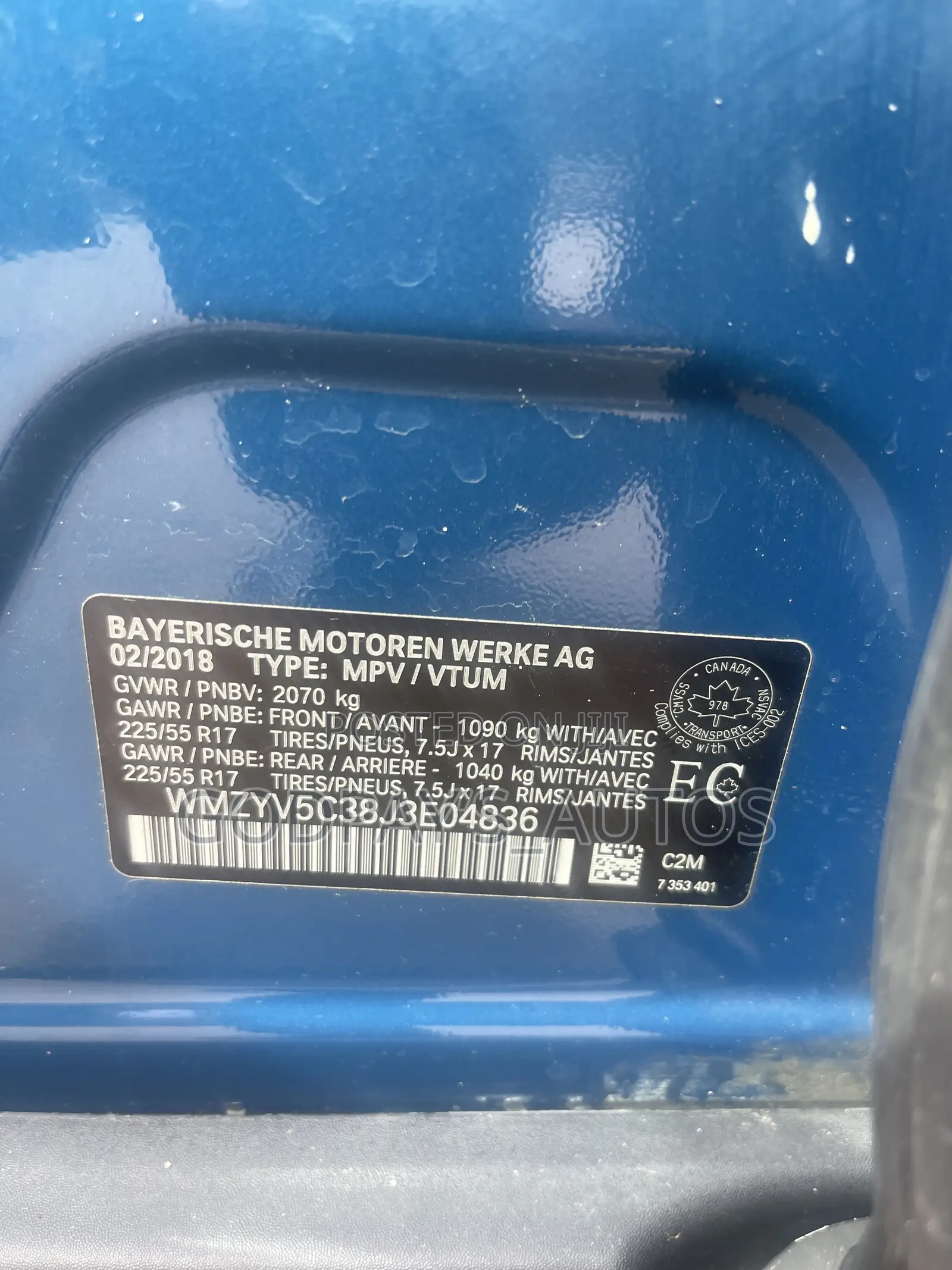 Mini Cooper 2018 Blue