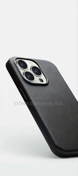 Black Leather Phone Case for iPhone 16 Pro Max - Premium