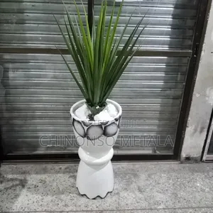 Fiber Glass Pot and Plant