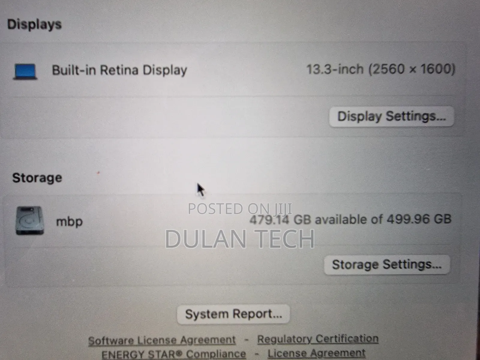 Laptop Apple MacBook Pro 2020 16GB Intel Core i5 SSD 500GB