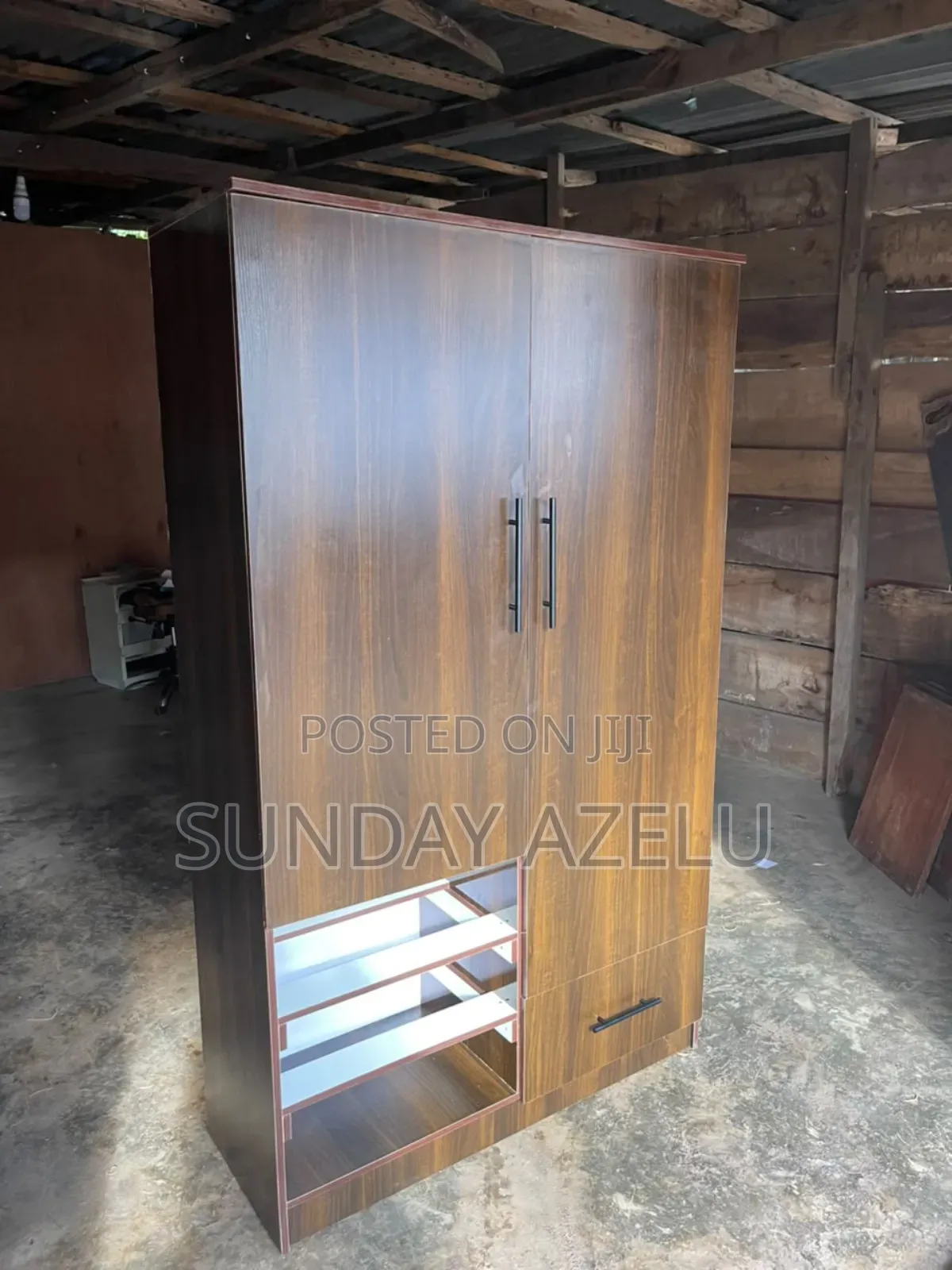 Bedroom Wardrobe With Two Doors Made From MDF Board