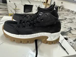 Black Platform High-Top Sneakers