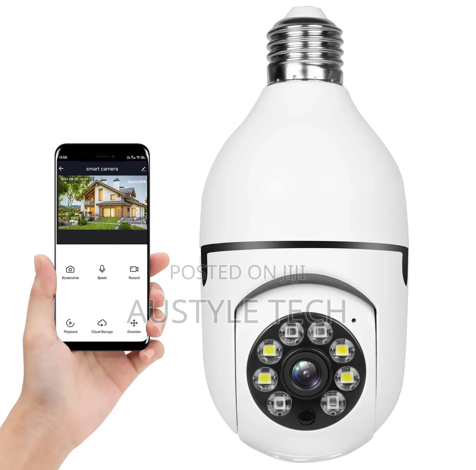 Spy Bulb Camera-PTZ 360 Degree Panoramic