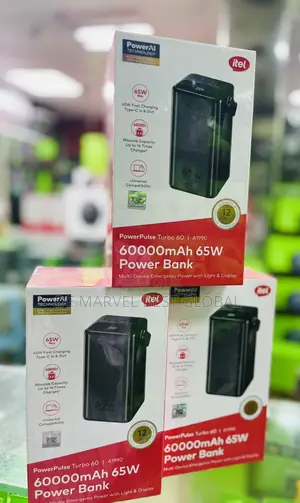 A1990 60000mAh 65W Power Bank Multi-Device Power With Light Display