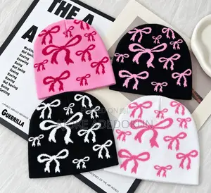 Trendy Y2K Unisex Beanie-Bow and Butter Design