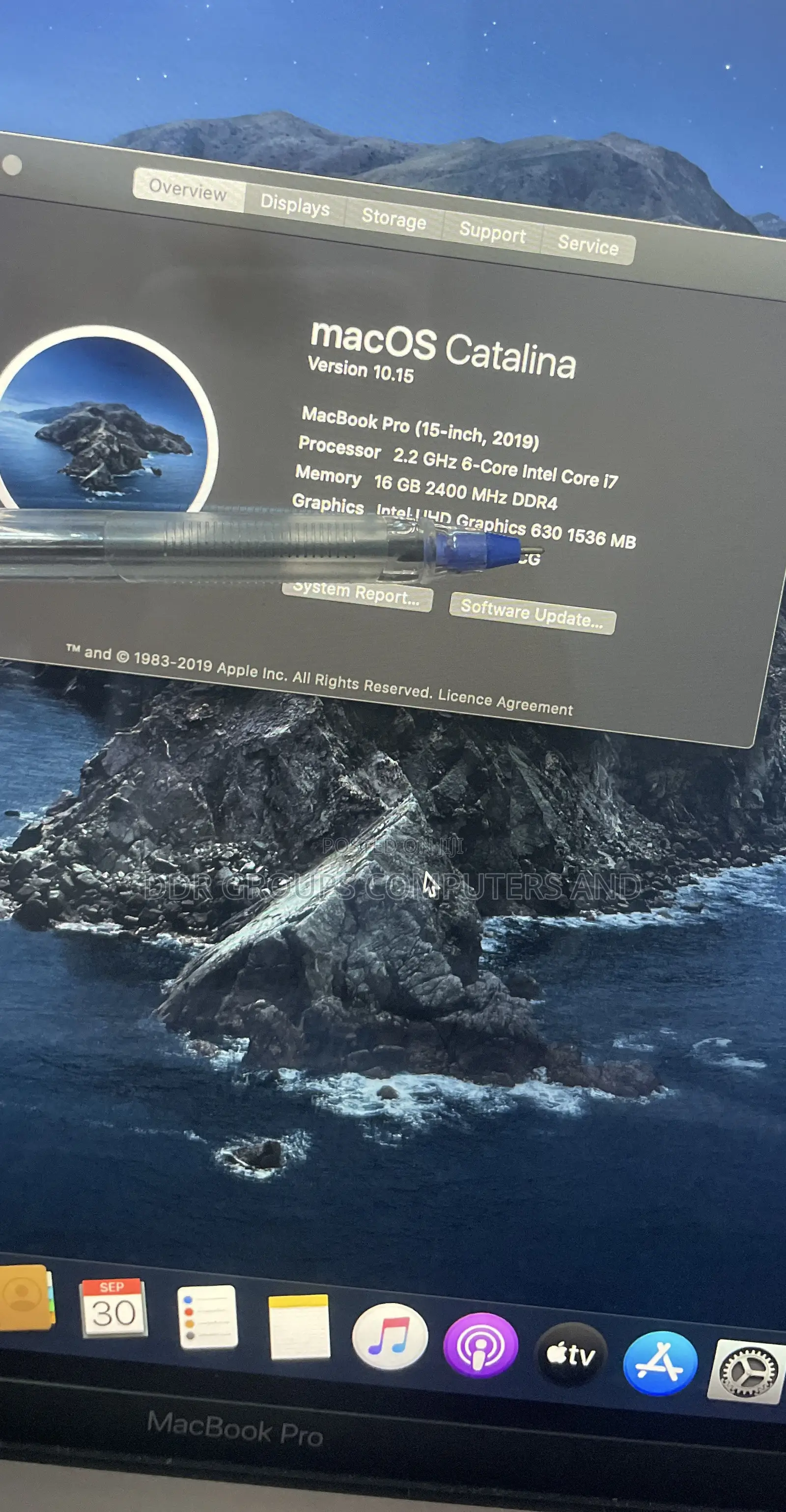 Laptop Apple MacBook Pro 2019 16GB Intel Core i7 SSD 256GB
