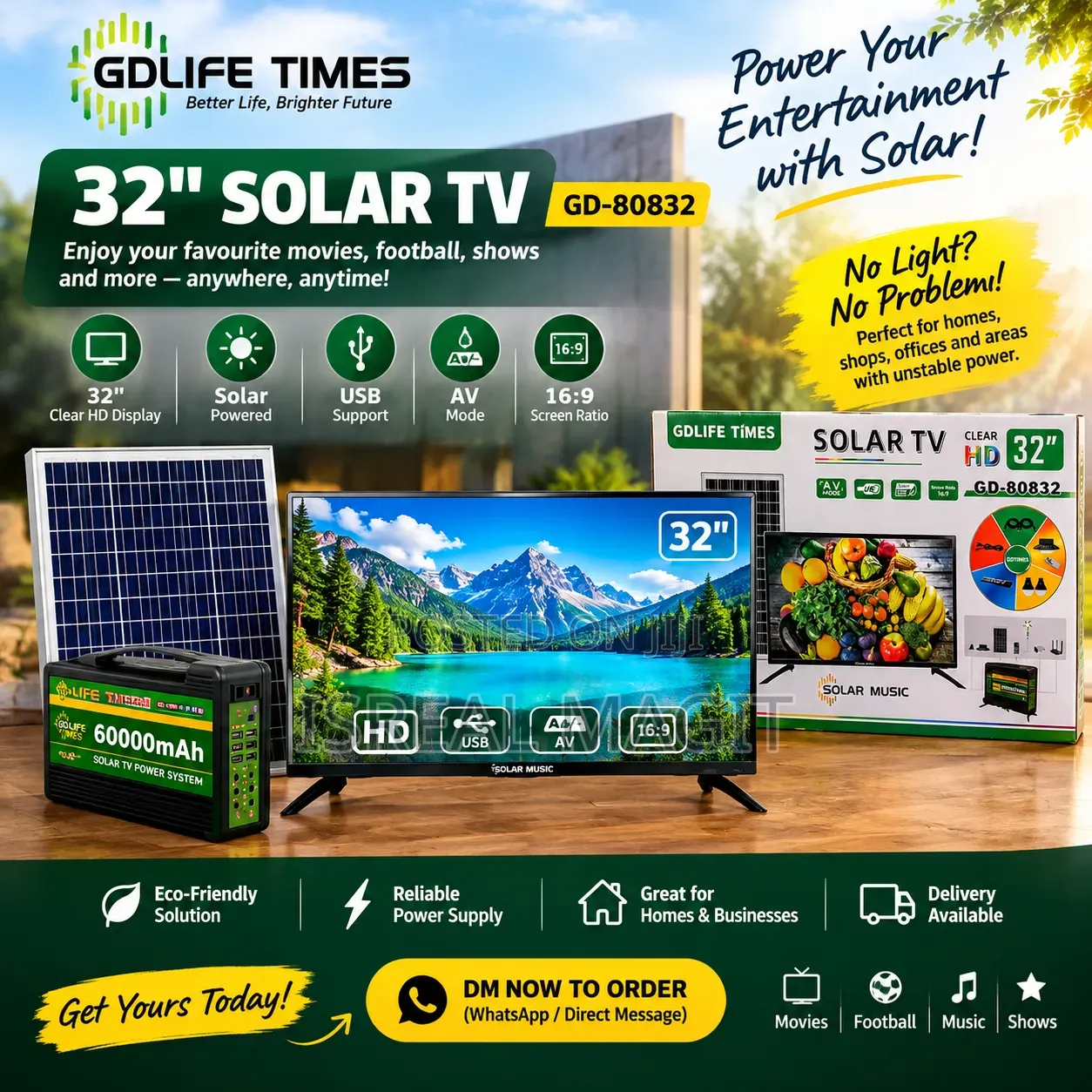 Solar Powered TV