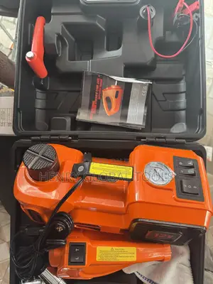 Heavy-Duty Electric Car Jack With Air Compressor – 12v