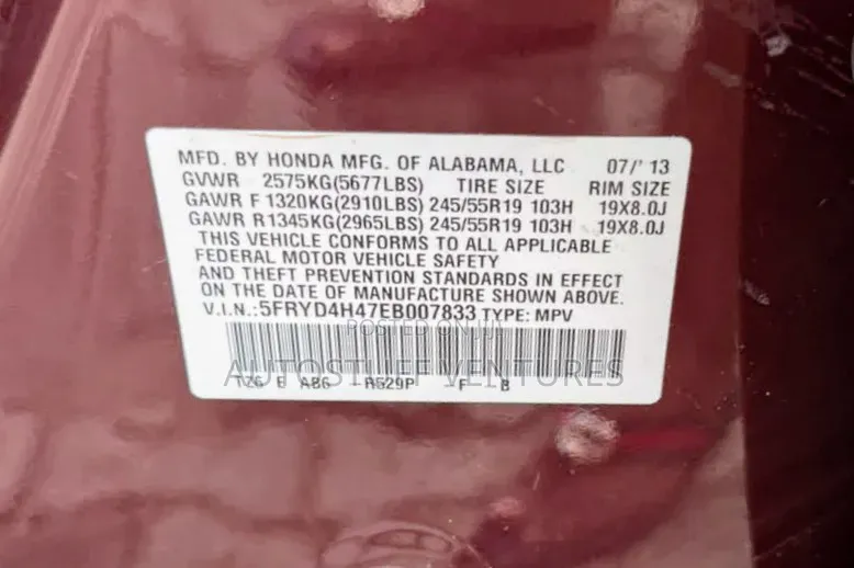 Acura MDX 2014 Red