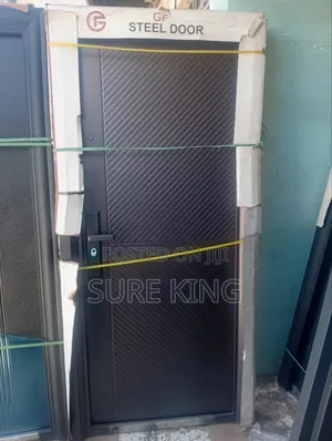 GF Steel Door – Black (Brand New)