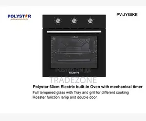 Polystar 60CM Tempered Glass Electric Built-in Oven + Chicken Roaster