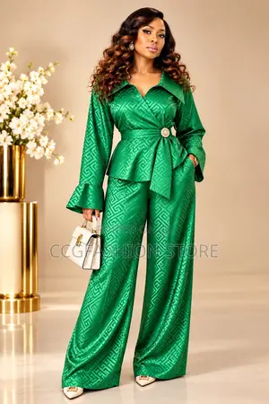 Green Color Trouser and Top Set