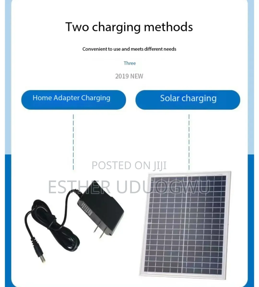 12 Inch Rechargeable Solar Fan