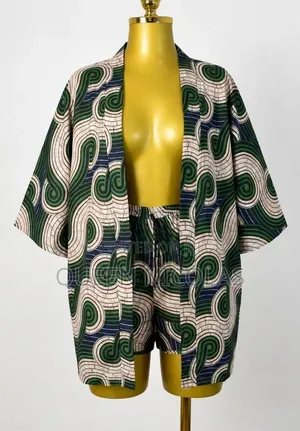 Ankara Two Piece Kimono and Shorts